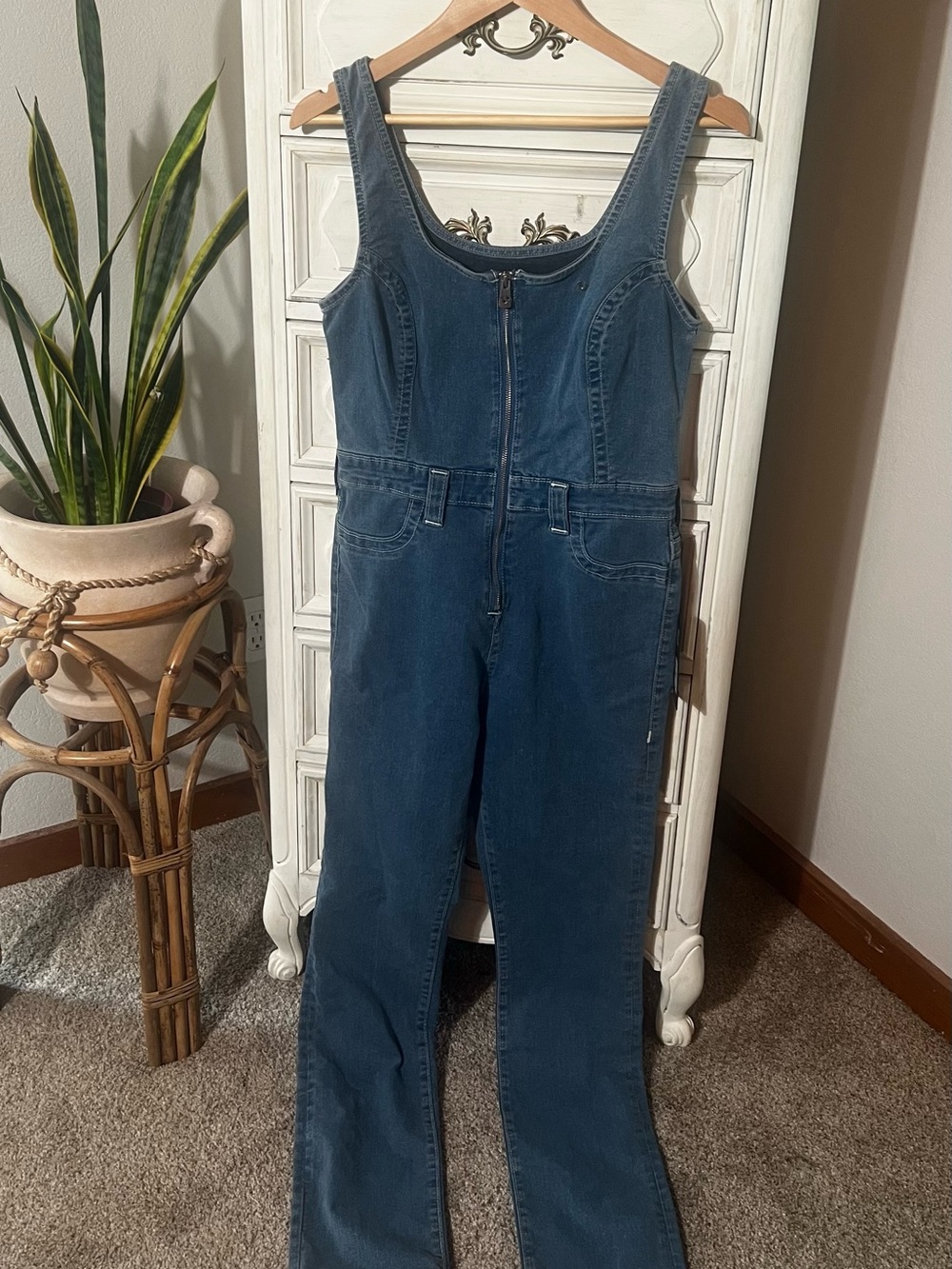 True Religion Dark Blue Denim Jumpsuit Romper